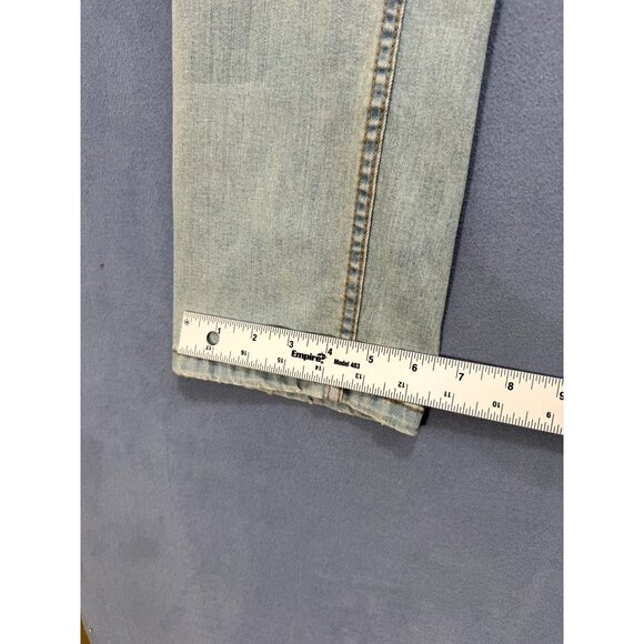 Ring of Fire Straight Leg Jeans Slim Fit Mid Rise Light Wash Blue Women W33XL30 - Picture 9 of 11